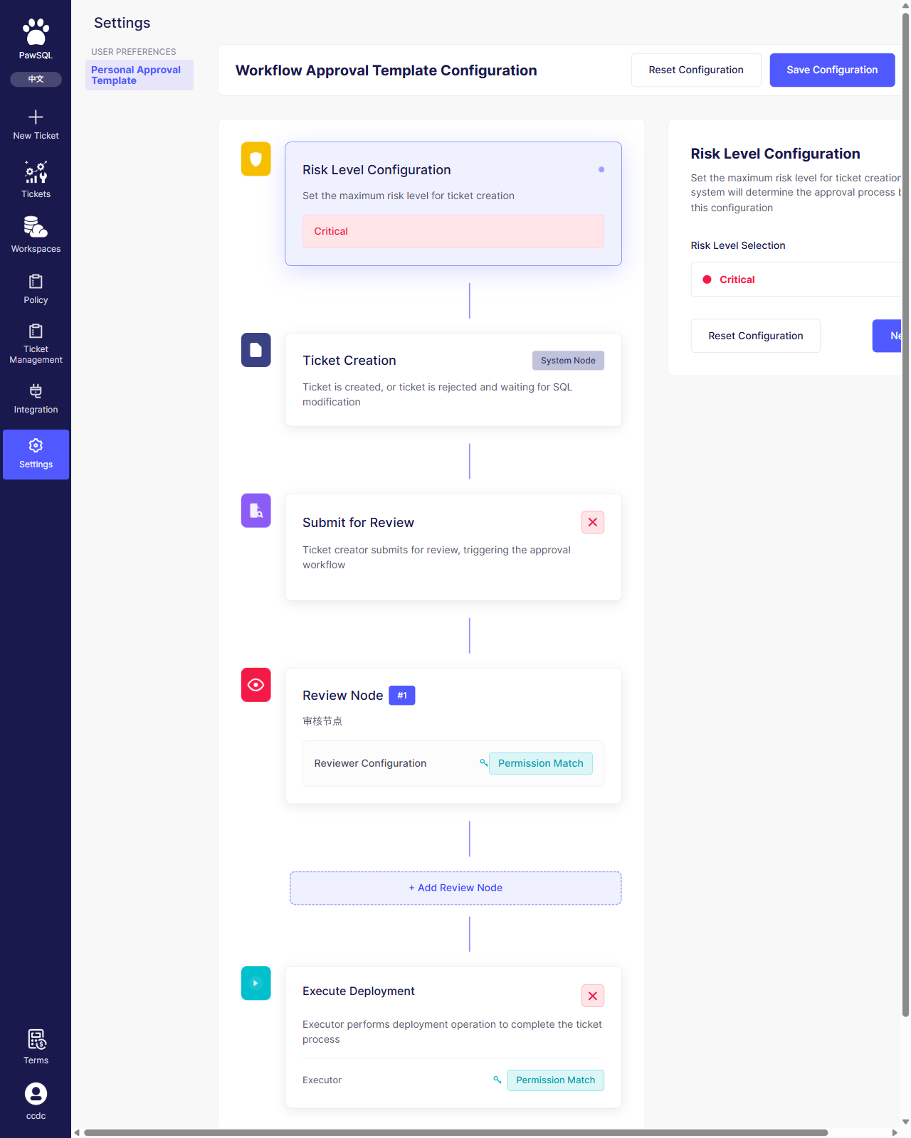 Approval workflow