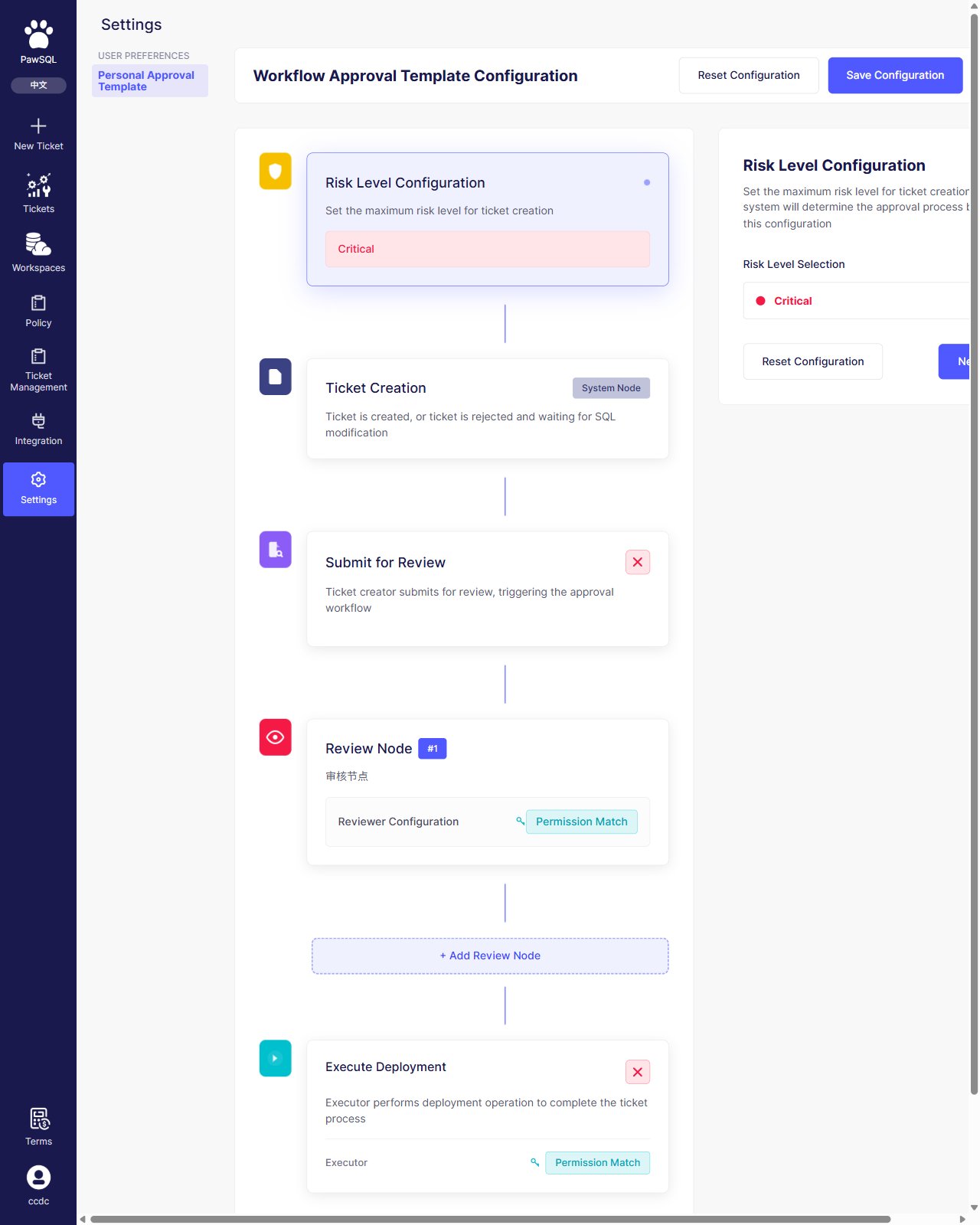 Approval workflow
