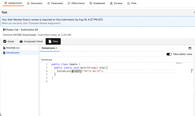 The quick-apply search box opened with Cmd and period, a check picked from the list, and the comment dialog that follows