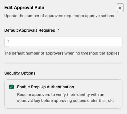 Edit rule with request signing checkbox