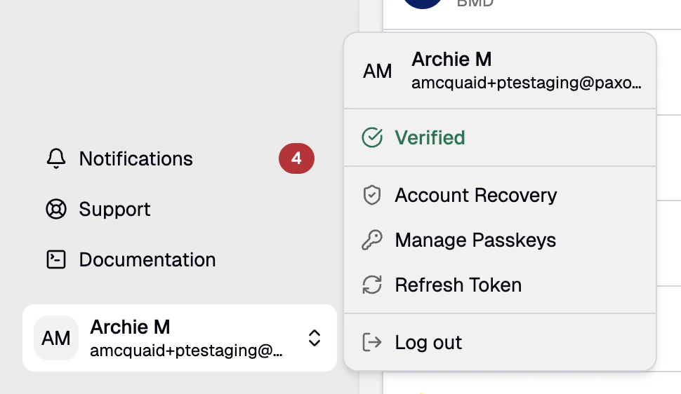 Manage Passkeys