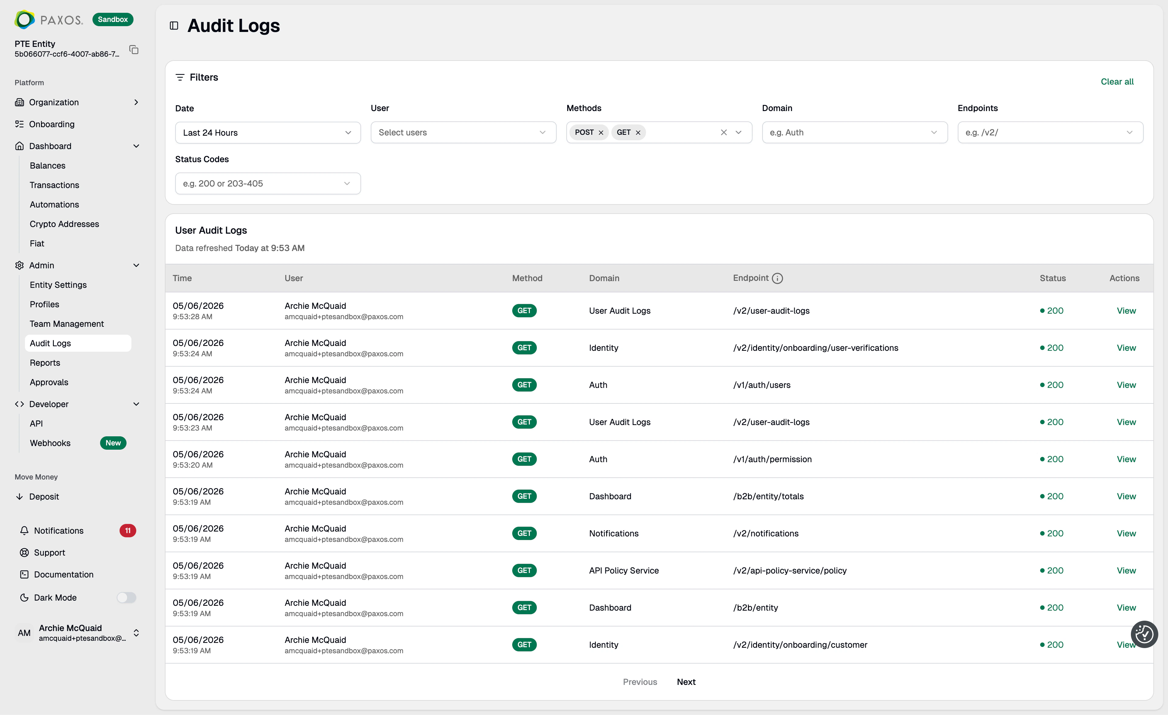 Audit Logs