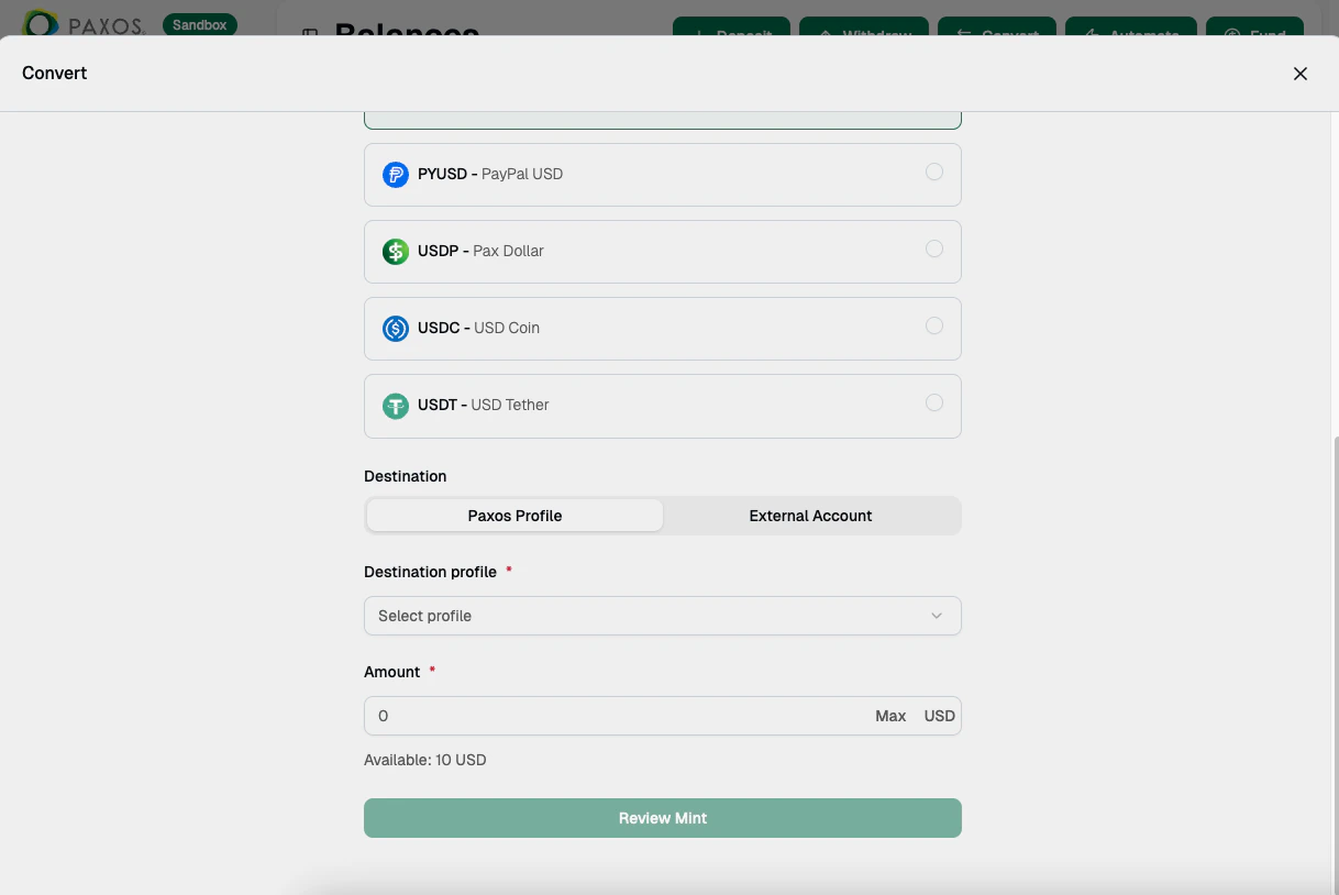 Mint Stablecoin