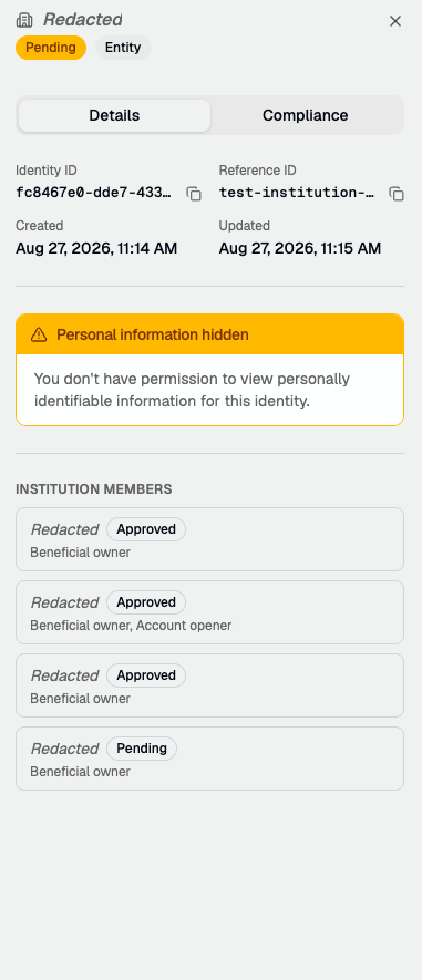 Redacted identity details