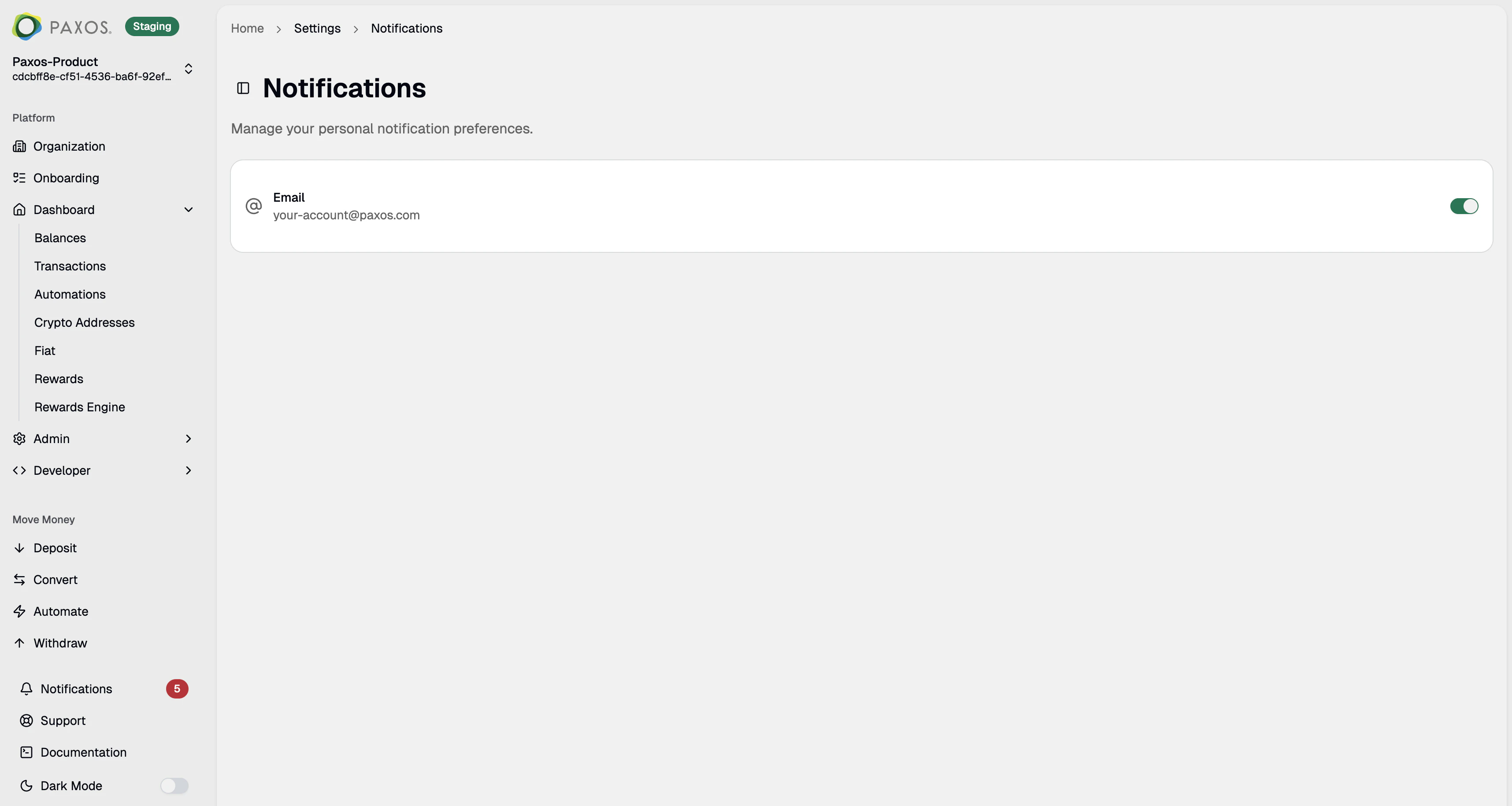 Notification Settings
