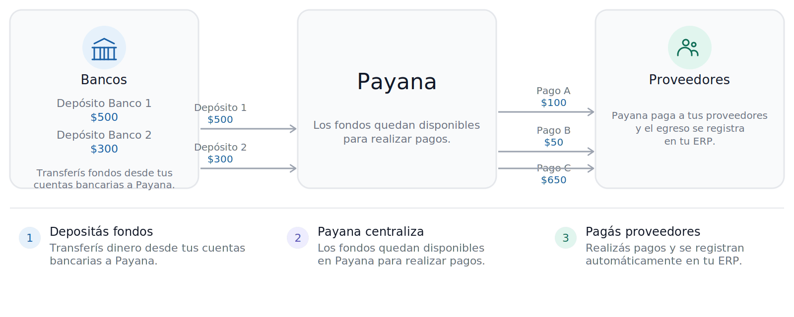 Flujo de fondos en Payana