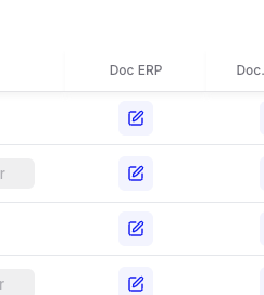 Pantalla inicial: columna Documento ERP en la sección de documentos