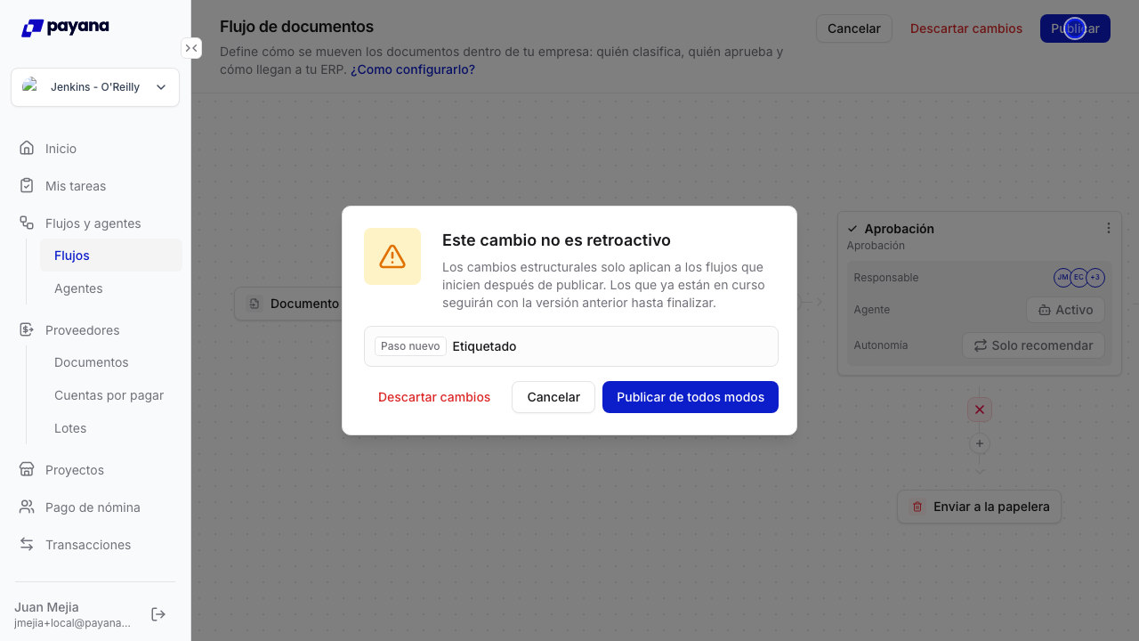 Aviso de no-retroactividad al publicar