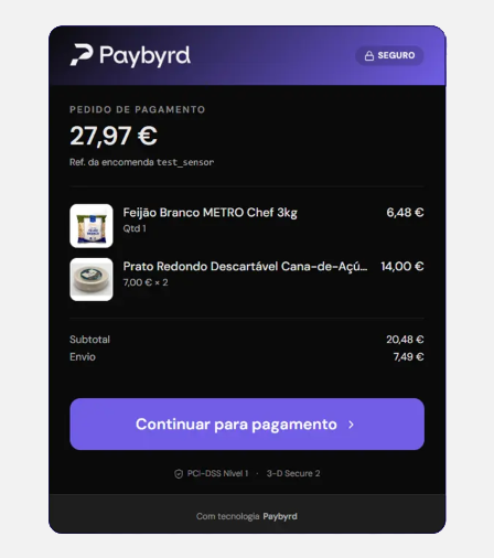 Checkout instance with product images