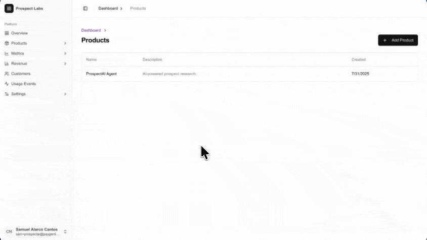 Review and approve revenue events in dashboard
