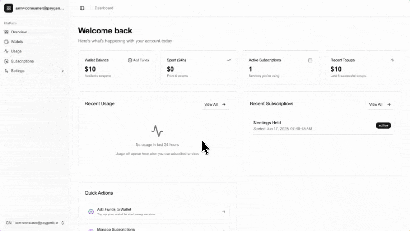 Customer signup and Stripe connection flow