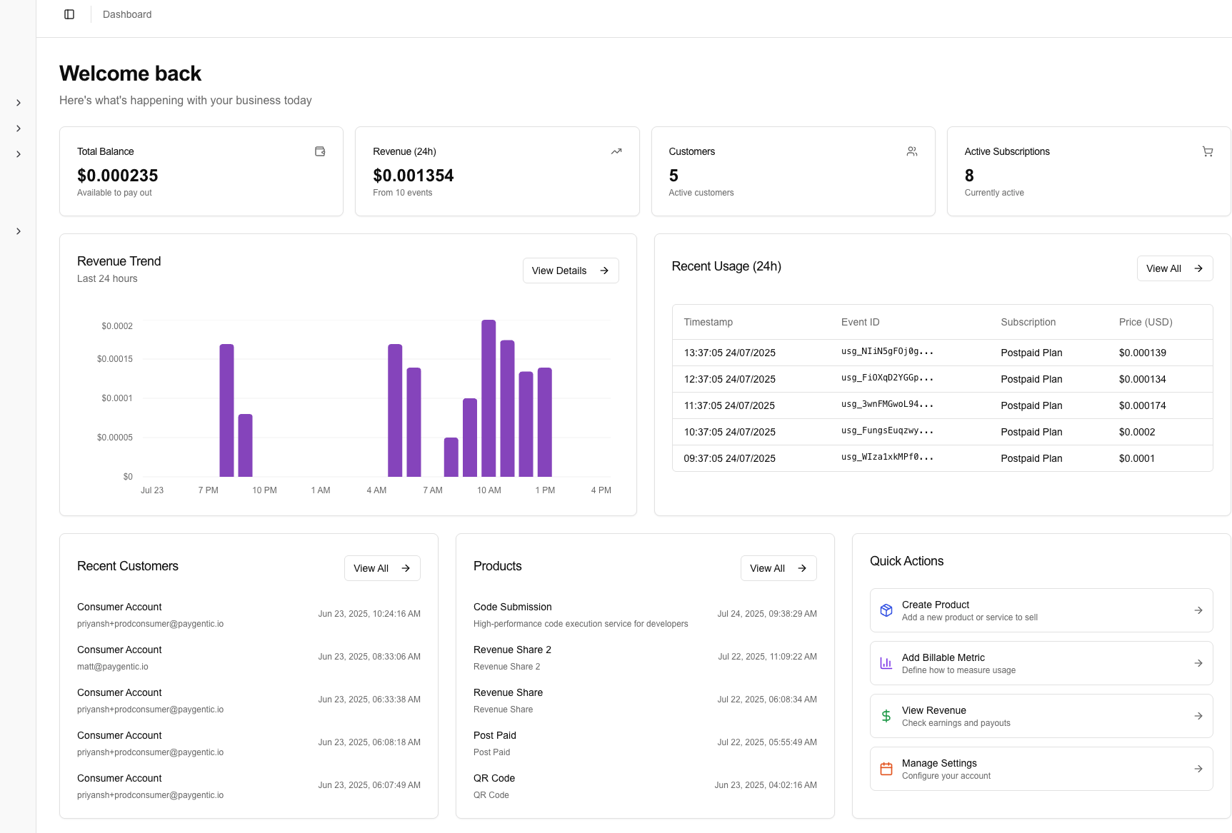 Merchant Dashboard