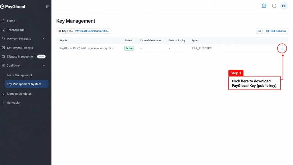 Download the PayGlocal Common Certificate