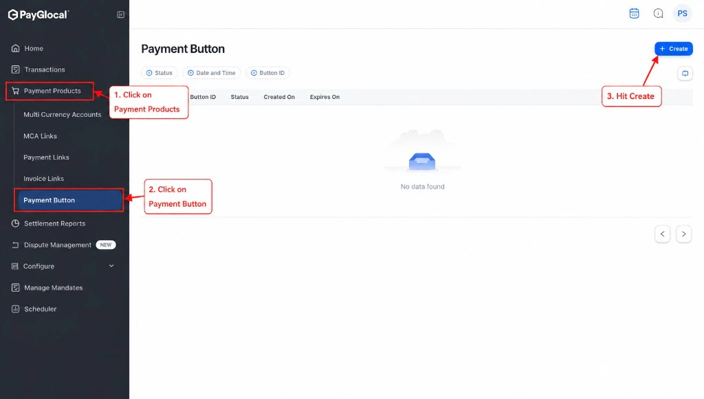 Navigate to Payment Button