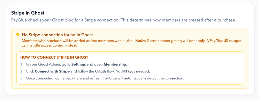 Payglue Stripe Indicator