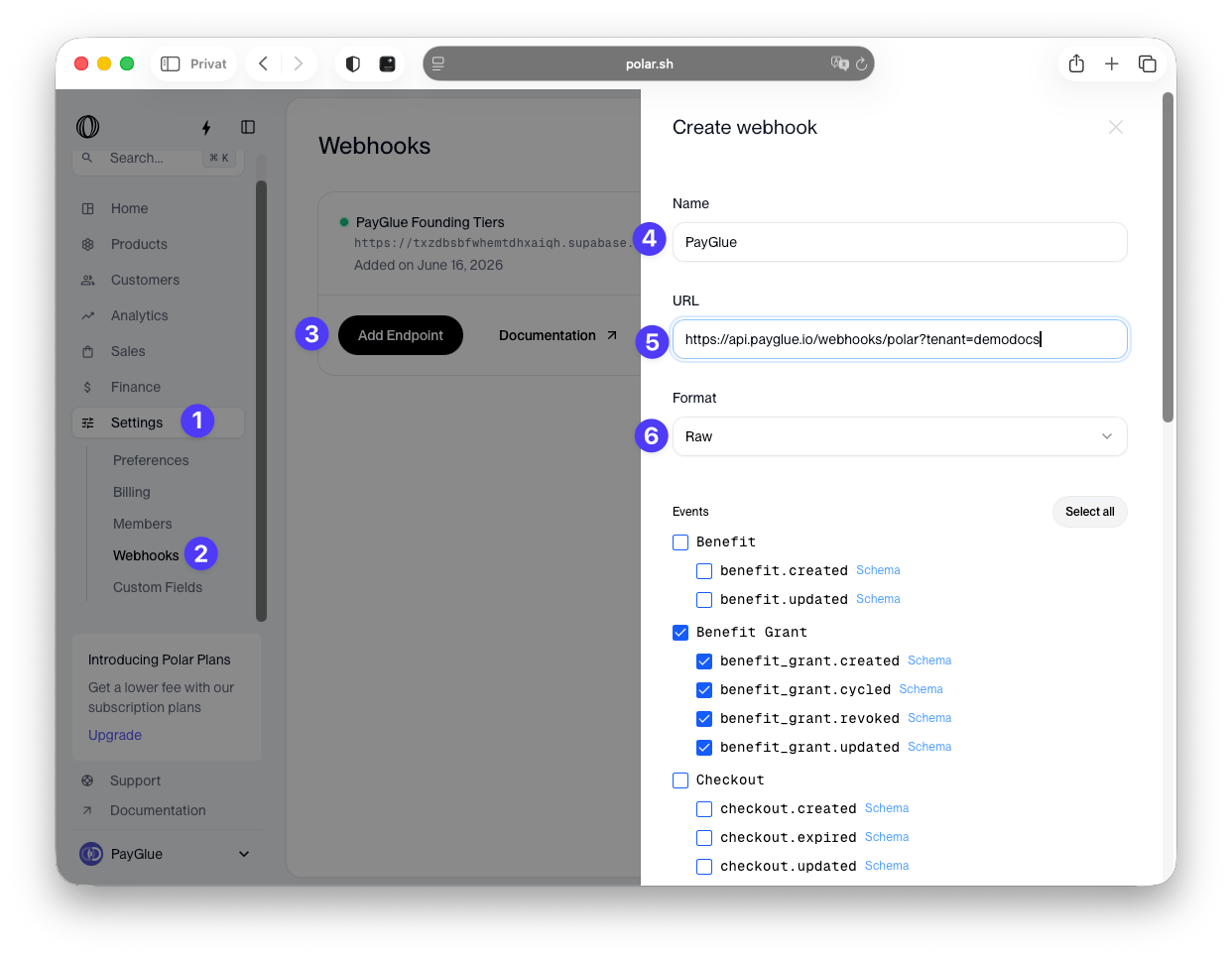 Polar Webhook