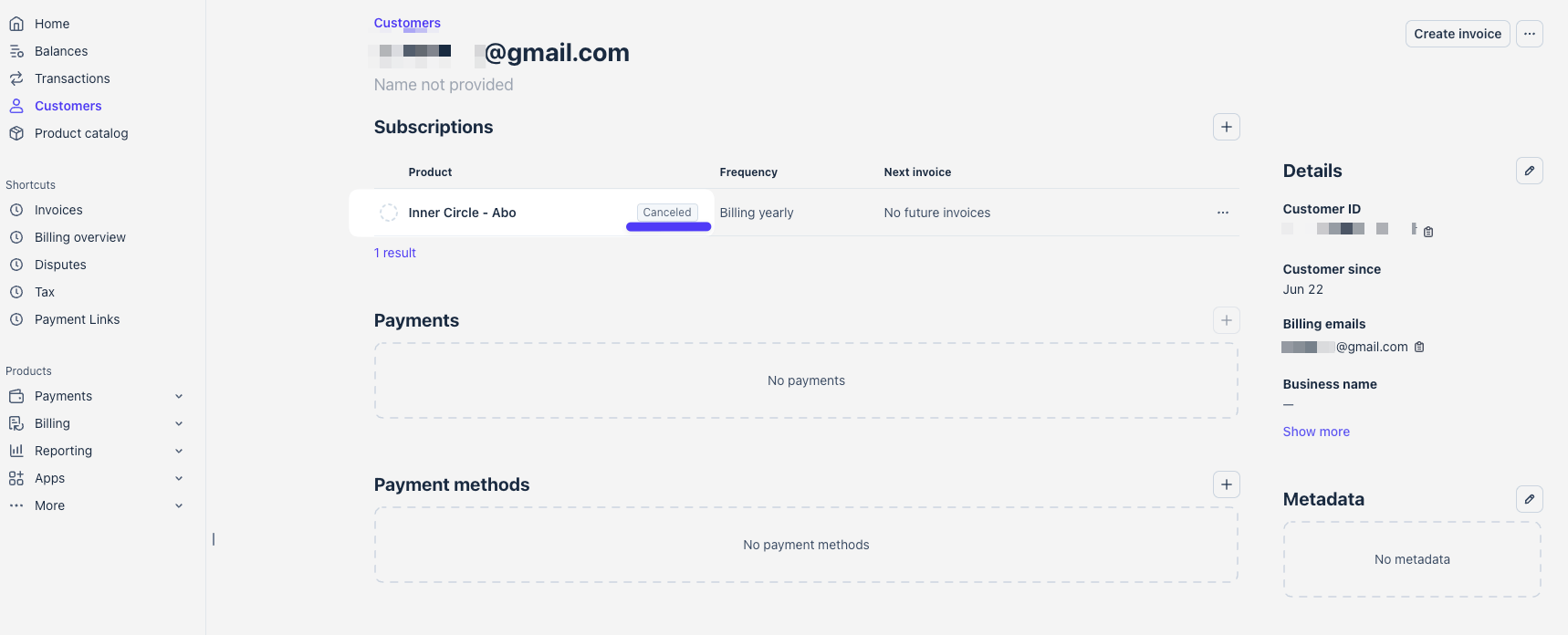 Stripe Sub Canceld
