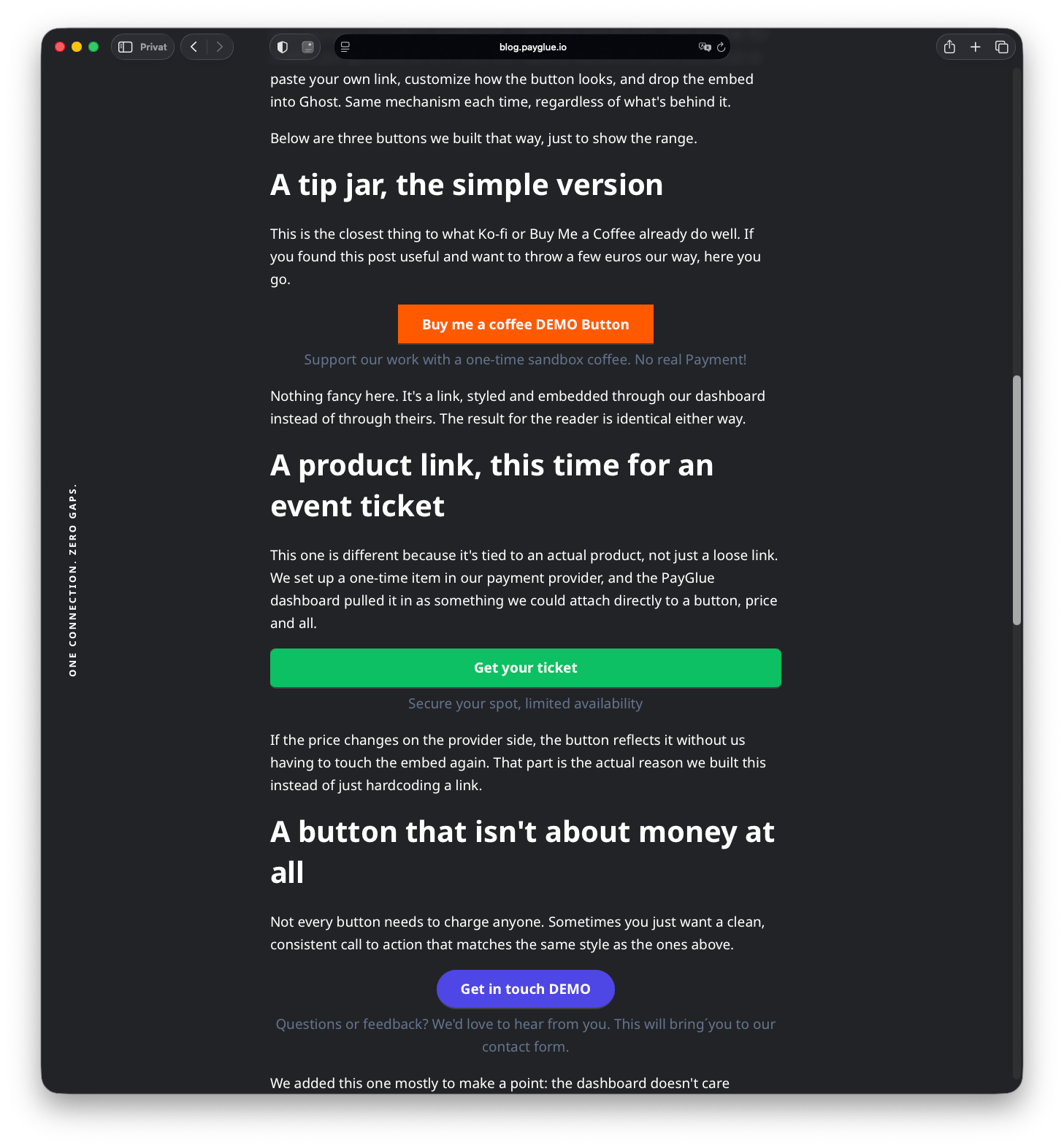 Payglue Button Demo
