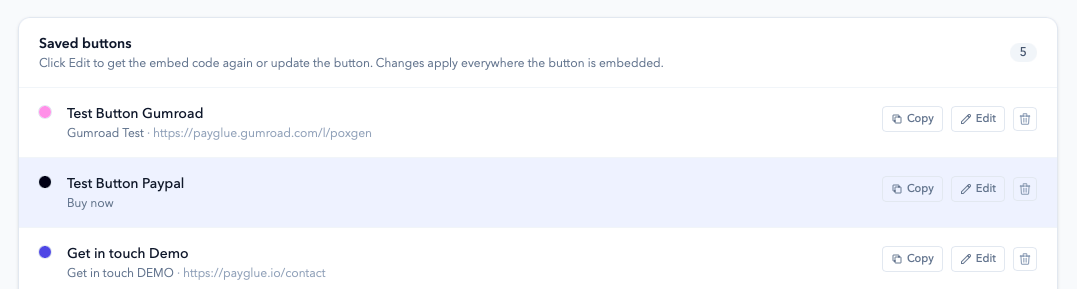 Payglue Edit Button