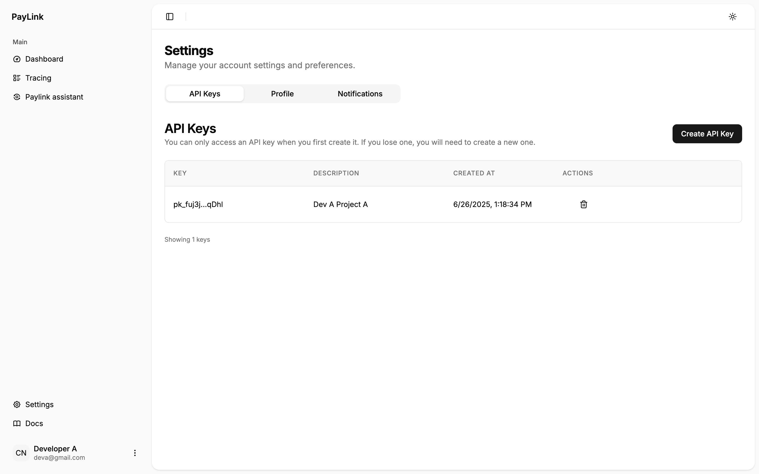 Generate API Key