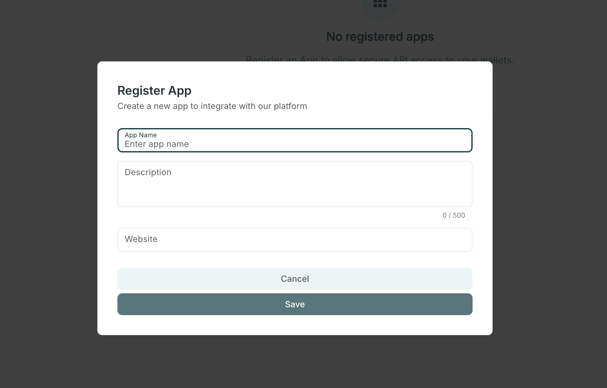 Register App