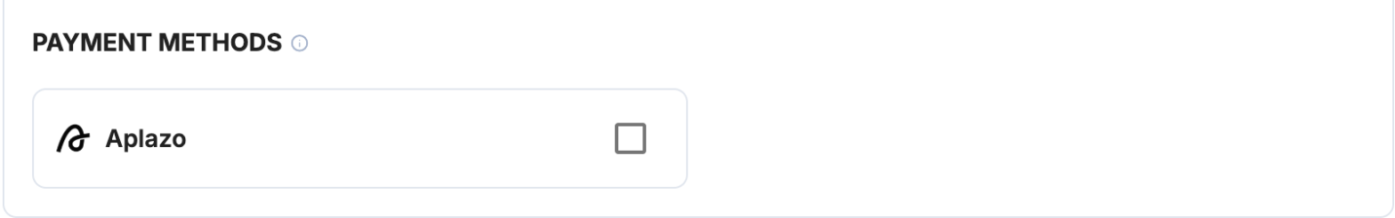 A screenshot showing the Aplazo payment method selection.