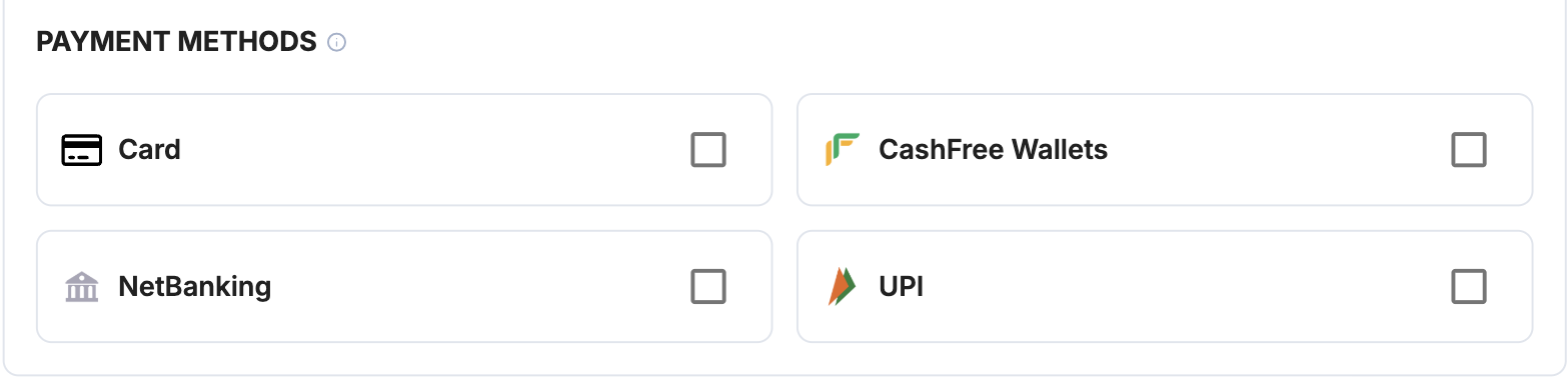 A screenshot showing the Pine Labs payment method selection.