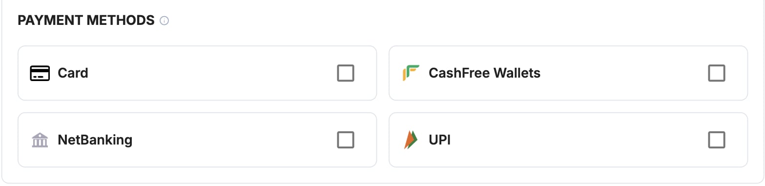 A screenshot showing the Pine Labs payment method selection.