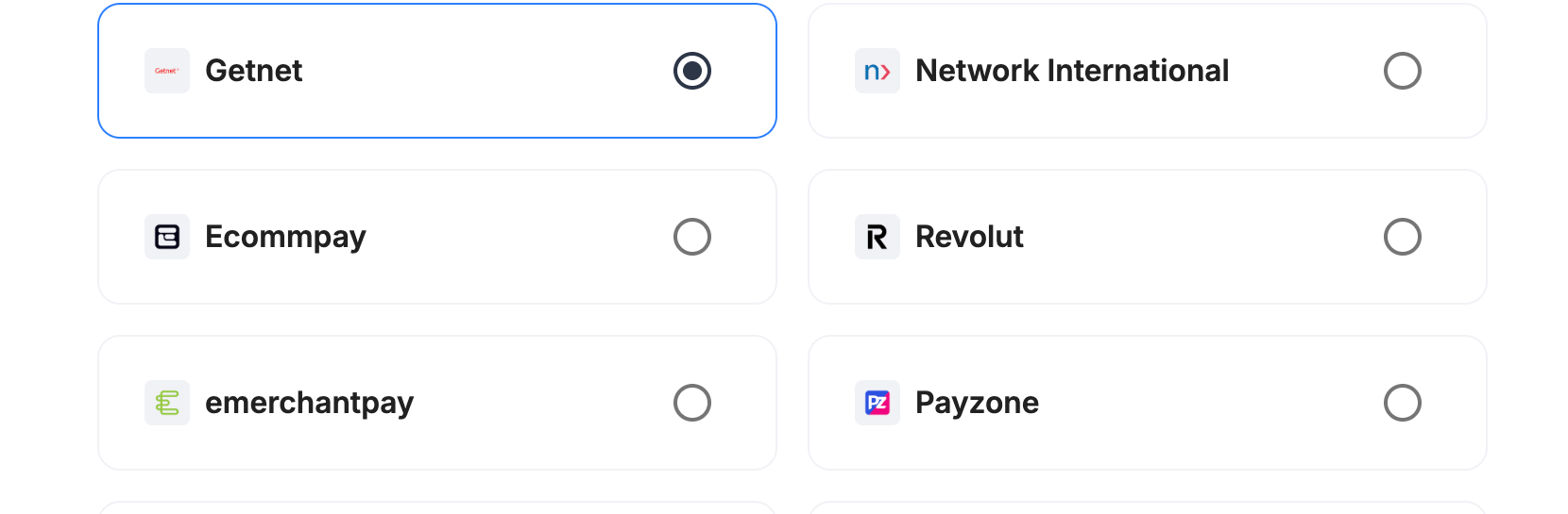 Payrails provider selection with Getnet selected