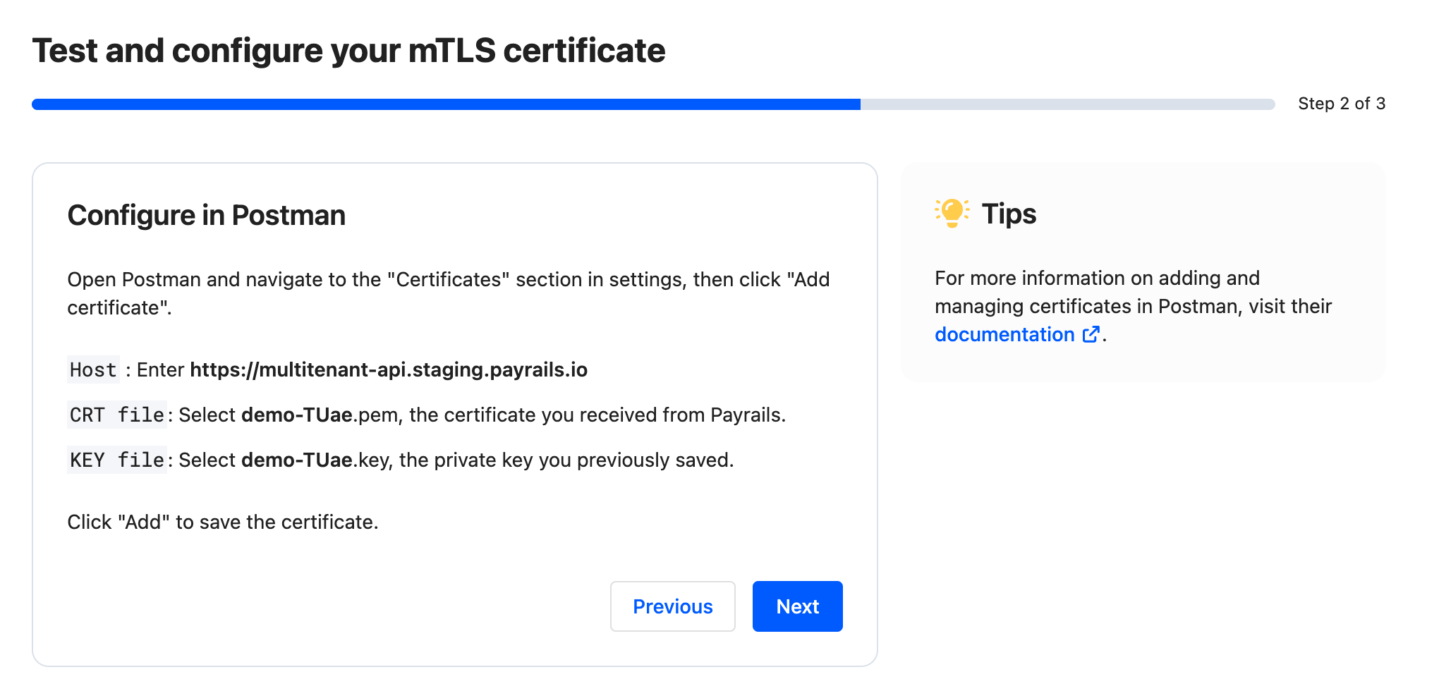 MTLS test configure curl