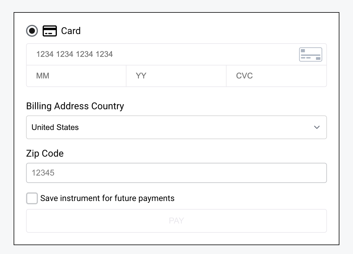 Image of address selector dropin
