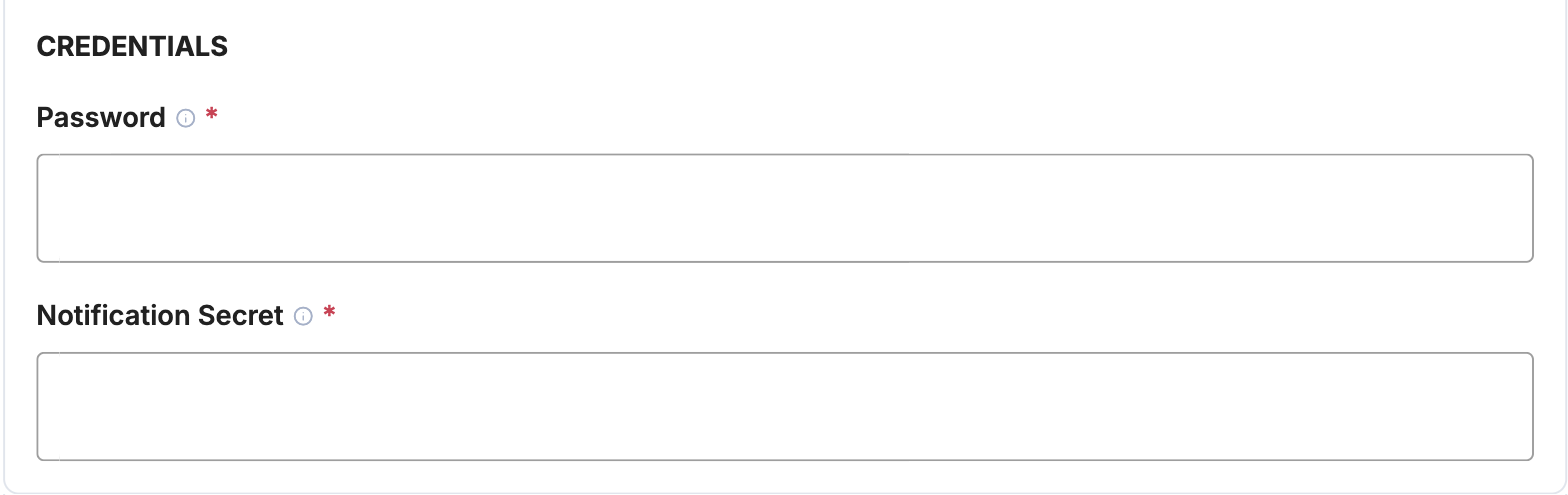 A screenshot showing the MPGS credential fields.