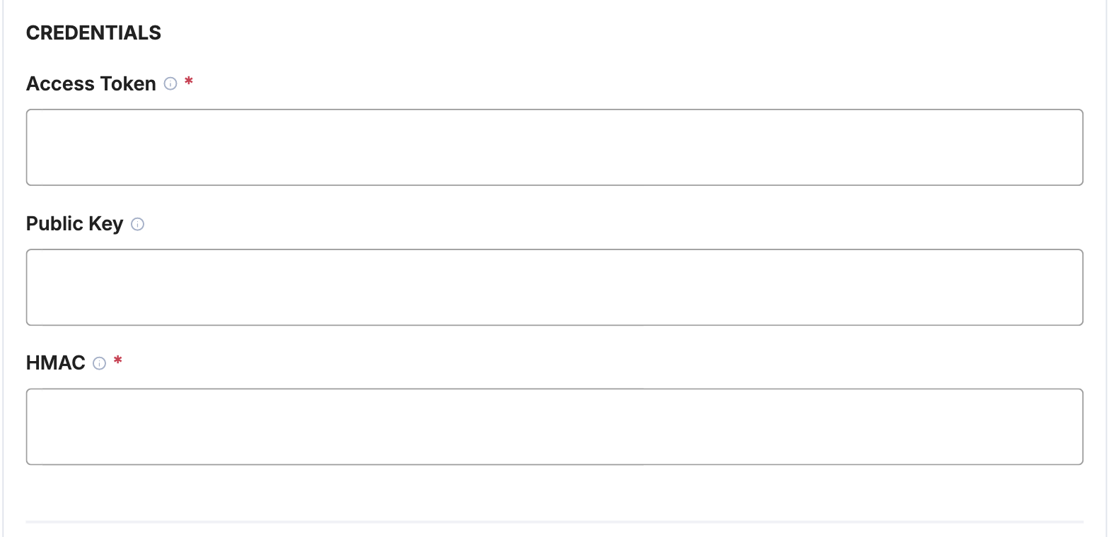 A screenshot showing the Mercado Pago credential fields.