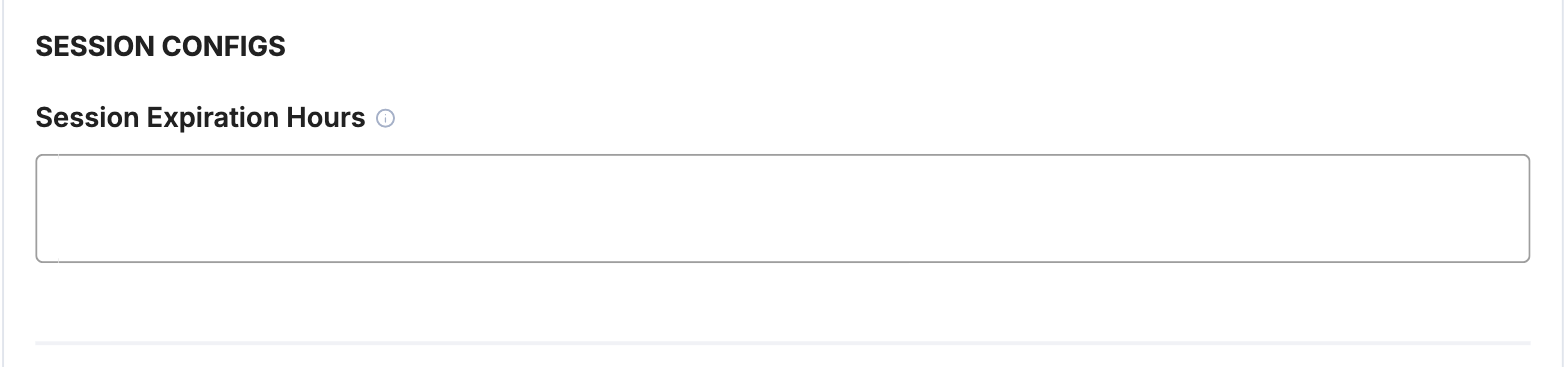A screenshot showing the Mercado Pago session config fields.