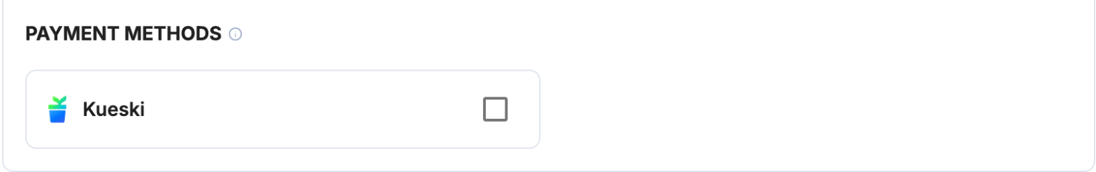 A screenshot showing the Kueski payment method selection.