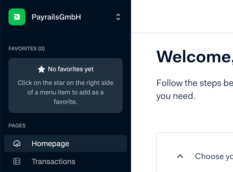 Adyen merchant account list showing account name