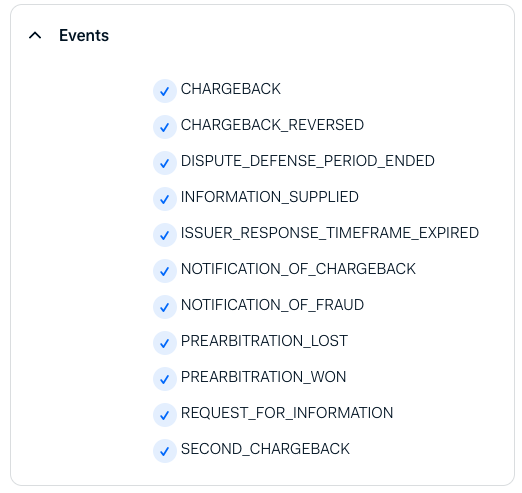 Adyen webhook configuration with security and events