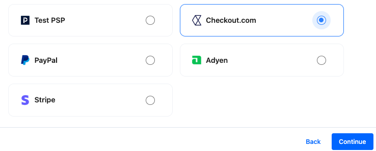 Payrails provider selection set to Checkout.com