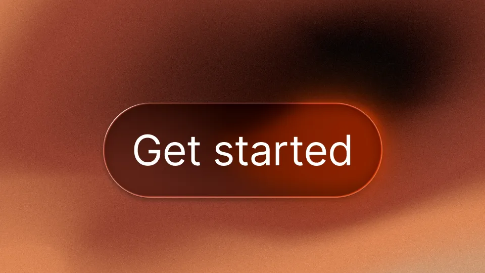 Get started button on an orange gradient