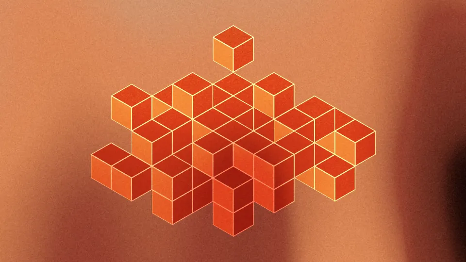 Stack of orange blocks