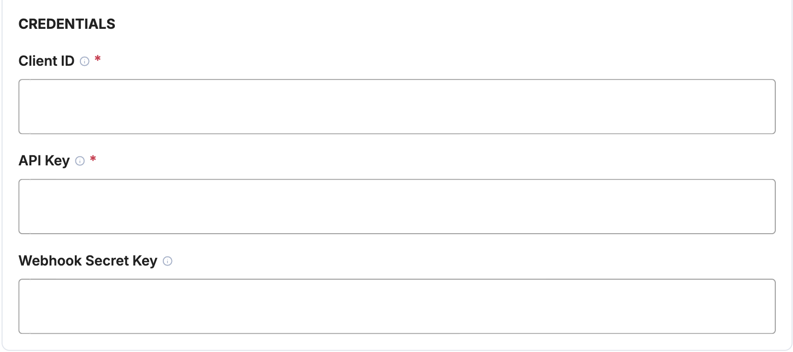 A screenshot showing the Airwallex credential fields.