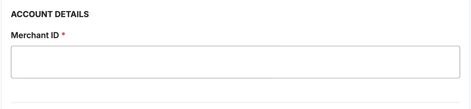 A screenshot showing the Thunes account details fields.