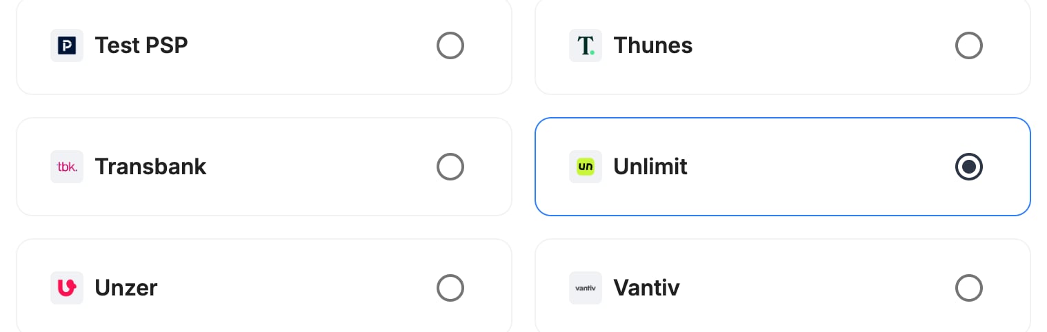 A screenshot showing Unlimit selected as the provider.