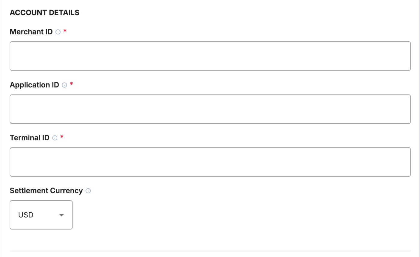 A screenshot showing the Planet account details fields.