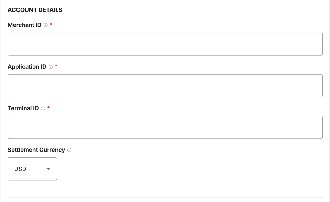 A screenshot showing the Planet account details fields.