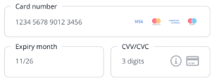 Tokenize cards with secure fields 1