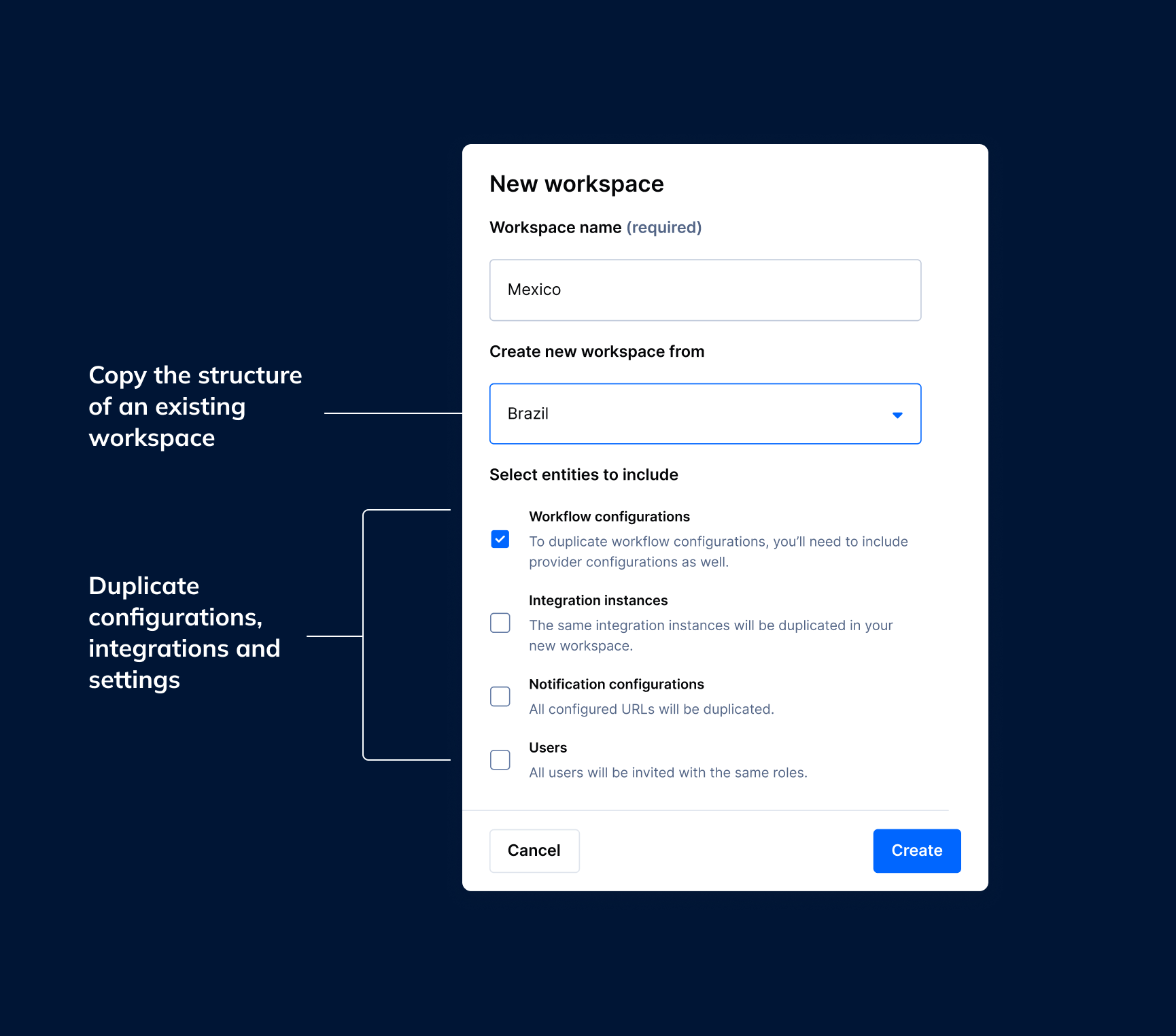 Workspace cloning overview