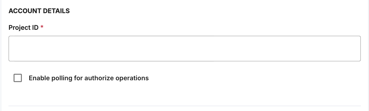 A screenshot showing the Ecommpay account details fields.
