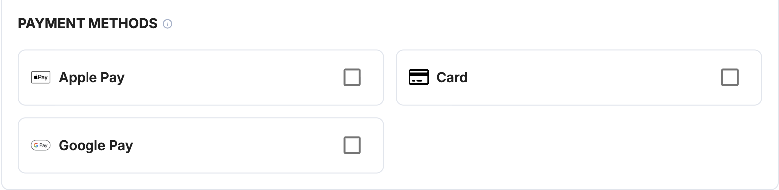 A screenshot showing the Ecommpay payment method selection.
