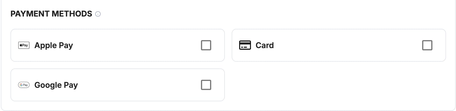A screenshot showing the Ecommpay payment method selection.